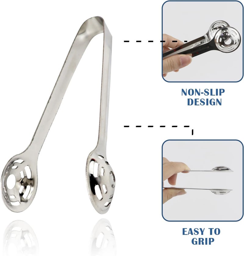 LCJAOF Whiskey Ice Cubes Metal Tongs - Stainless Steel Reusable Ice Sphere Cubes - Beverage Chilling Rocks & Ice Tea Tongs - Image 4